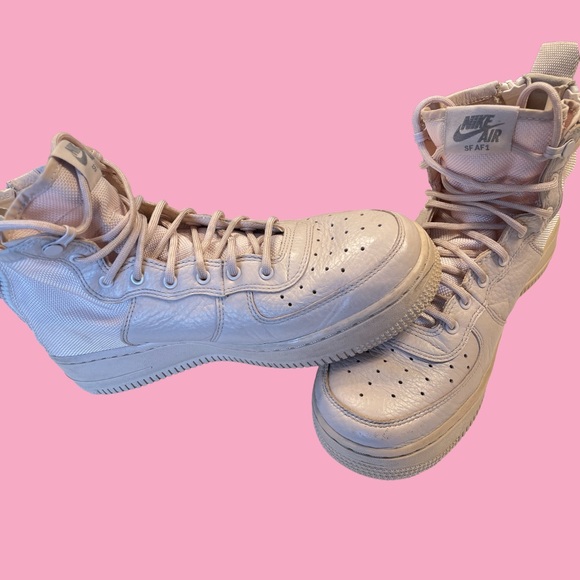 Nike SF AF1  Mid urban utility mauve pink zip hi-tops - Picture 7 of 9